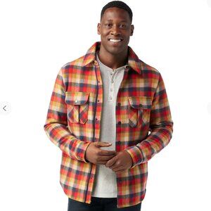 Anchor Line Shirt Jacket - Rhythmic Red PLaid